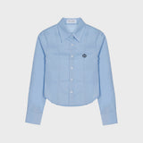 MINIMAL PINTUCK WRINKLE FREE SHIRT_SKY BLUE