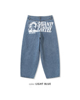 Cartel Back Printing Denim Pants