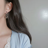 Kitty and Bow Piercing - Silver Color