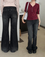 Muan Stud Bootcut Denim Pants