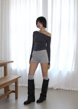 SQUARE STUD MINI SHORTS