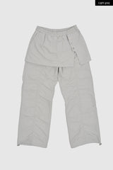 Parkaring layered shirring pants