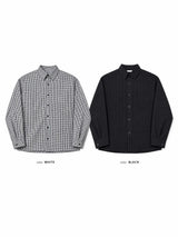 LMN Mer Oversized Fit Check Shirt (2 colors)