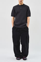 Raw Button Henleyneck Knit (5color)