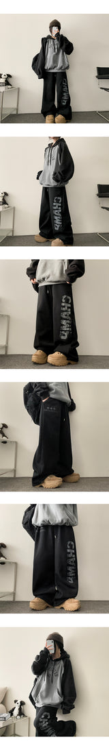 バンプレターリングストリングワイドパンツ