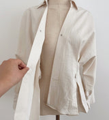 Annie V-neck Collar Double Wrap Jacket Blouse