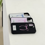 ribbon glossy glass bumper case (black)