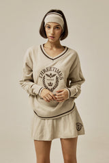 Isabel emblem knit skirt