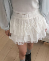 Sharid Checkered Frill Mini Skirt