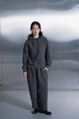 VINTAGE DIA-QUILTING HOODY (Charcoal)