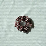 Check Scrunch-Burgundy