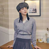 VA Stud Octagon Wool Beret / Gray