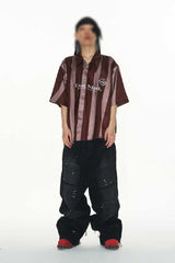 Burgundy Striped Shirt