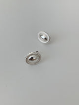Tweed silver earrings
