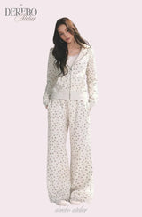 Floral Loose Hoodie Training Set(PANTS)