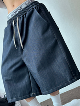 BASIC STITCH WIDE 7 8 ロングバミューダ 🖤💙2COLOR