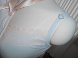 [MADE] Heart-Drop Lace & Cubic Heart Camisole