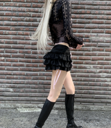 ジャンダルレースボレロカーディガン (ブラック)