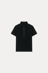 ソフトテンセルハイネックトップス_ブラック