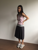 Node frill layered sleeveless top (4color)