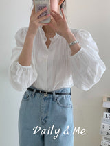 frill shirring blouse(2color)