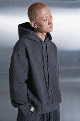 VINTAGE DIA-QUILTING HOODY (Charcoal)