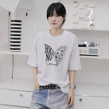 ブルーム バタフライ オーバーフィット 半袖Tシャツ_WHITE