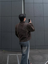Luen Contrasted leather jacket