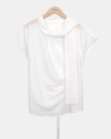 Kenby Scarf Short Sleeve Blouse