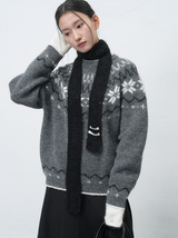 handmade crochet muffler - black       
