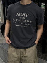 アーミーピグメントダイング半袖Tシャツ
