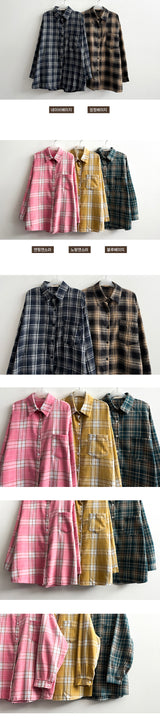 Week oversized fit checkered shirt
