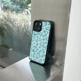 [MADE][Magsafe Glass Bumper Case] Heart Leopard Drawing Case ⋆ Mint