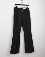 [3色] リビースティッチレッグルームブーツカットローデニムパンツ