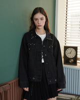 【MADE】スタッドデニムジャケット [BLACK]