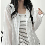 Wanu linen button hooded cardigan