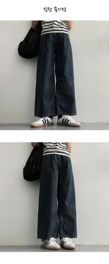 [Short, basic, long] [S-2XL] [Summer long pants!] ジェロームワンタックサマーワイドデニムパンツ (4 colors)