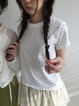 ルダーフローラルシアードTシャツ(3color)
