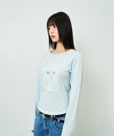  CAT PRINTED WOMAN LONGSLEEVE T-SHIRT