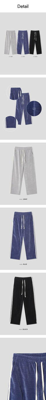 [SET UP가능] ベルベットトラックバンディングパンツ(3color)