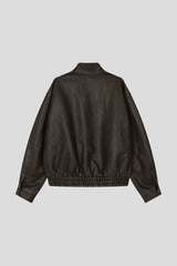 フックウォッシュ加工レザージャケット