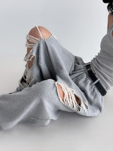 ASCLO Destroyed Sweat Pants (2color)