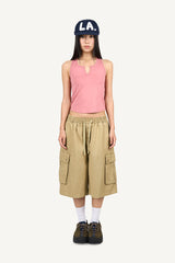 LA Boucle Lettering Flat Ball Cap