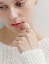 26SS★ [Premium Plating] Essence AB(W) Heart Tennis Ring