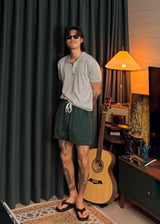Iz Linen Collar Short-Sleeve Knit 6COLOR