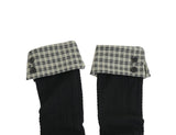 check button kneesocks / black