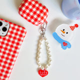 [MADE]Red Love-Pearl Pink Beads Strap
