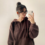Bay Check Anorak Fleece Semi-Zip Up Hoodie