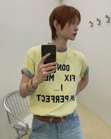 Fix Slogan Lettering Short Sleeve T-shirt