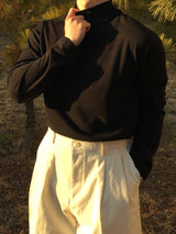 Premium half turtleneck t-shirt